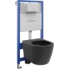 Mexen Fenix Slim, rejtett modul és függő WC Carmen, fekete matt, 6103388XX85