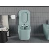 Mexen Teo, falra akasztható WC Rimless WC-ülőkével slim, duroplast, zöld matt, 30854048