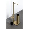 Gedy, TRILLY Állvány WC-papír és WC-kefe tartóval, négyzet alakú, arany matt, TR3288