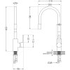 59362 2 mexen flex vysoka drezova bateria s flexibilnym ramenom cierna matna chromova 670900 07