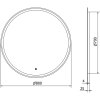 Mexen Gobi, LED kör alakú fürdoszobai tükör háttérvilágítással 80 cm, 6000K, páramentes, 9801-080-080-611-00