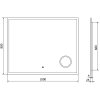 Mexen Kala, LED fürdoszobai tükör háttérvilágítással és kozmetikai tükörrel 100 x 80 cm, 6000K, páramentes, 9820-100-080-611-00