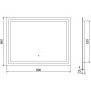 Mexen Miko, LED fürdoszobai tükör háttérvilágítással 100 x 80 cm, 6000K, páramentes, 9819-100-080-611-00