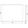 Mexen Nida, LED fürdoszobai tükör háttérvilágítással 120x100 cm, 6000K, páramentes, 9806-120-100-611-00