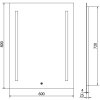 Mexen Remi, LED fürdoszobai tükör háttérvilágítással 60x80 cm, 6000K, páramentes, 9804-060-080-611-00