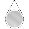 Mexen Reni, LED fürdõszobai tükör háttérvilágítással 60x60 cm, 6000K, fekete keret, páramentes, 9812-060-060-611-70