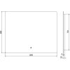 Mexen Sun, LED fürdoszobai tükör háttérvilágítással 100x80 cm, 6000K, páramentes, 9807-100-080-611-00