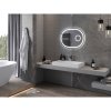 Mexen Umba, LED fürdoszobai tükör háttérvilágítással és kozmetikai tükörrel 80 x 60 cm, 6000K, páramentes, 9822-080-060-611-00