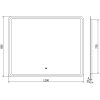 Mexen Zusa, LED fürdõszobai tükör háttérvilágítással 120x80 cm, 6000K, páramentes, 9808-120-080-611-00