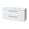 Mereo Bino fürdőszobai szekrény öntött márvány mosdóval 121 cm fehér MER-CN663M