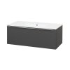 Mereo, Mailo, fürdőszoba szekrény kerámia mosdóval 101 cm, antracit, MER-CN537