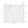 Mereo, Tükör 80x70 cm LED világítással, MER-CN699