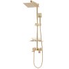 Rea Jack, zuhanygarnitúra karos csapteleppel és rozsdamentes acél felsőzuhany, arany matt, REA-P7050