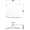 Mexen tartozékok, zuhanyfej 20x20cm, D-62, króm, 79762-00