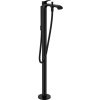 Hansgrohe Vivenis, szabadon álló kádcsaptelep padlóra, tartozékokkal, fekete matt, 75445670