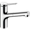 Hansgrohe Zesis M33, mosogató csaptelep 150, kihúzható spray-vel, sBox lite, króm, 74803000