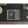 Mexen Enzo, 1 kamrás gránit mosogató 576x465x174 mm és Elia mosogató csaptelep, szürke, 6506-71-670101-71