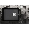 Deante Andante, 1 kamrás üveg-gránit mosogató 780x488x220 mm, szürke-grafit, DEA-ZSN_GL1C