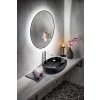 Sapho, SHARON LED háttérvilágítású tükör Ø 80c m, fekete matrac (E28904CI), 31255CI