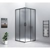Gelco, SIGMA SIMPLY BLACK négyzet alakú zuhanyparaván 800x800 mm, sarokbemenet, Tégla üveg, GS2480B-01