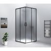 Gelco, SIGMA SIMPLY BLACK négyzet alakú zuhanyparaván 900x900 mm, sarokbemenet, Tégla üveg, GS2490B-02