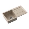 , Gránit beépíthető mosogató lefolyóval, 77x44cm, bézs, 30874505