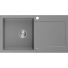 Mexen Leo - gránit mosogató 90x50cm, 1 kamrás, szürke, 6501901010-71