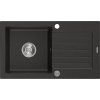 Mexen Pablo - gránit mosogató 75,2x43,6cm, 1 kamrás, fekete-arany, 6510751010-75