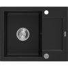 Mexen Enzo - gránit mosogató 57,6x46,5cm, 1 kamrás, fekete, 6506571005-77