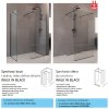 Mereo, Zuhanyfal WALK IN, Novea, fekete ALU, Átlátszó üveg, MER-CK10607HB