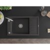 Mexen Elias - gránit mosogató 79,5x48,0cm, 1 kamrás, fekete foltos, 6511791005-76