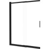 Deante Jasmin, kádparaván 100x140 cm, eltolható, forgó szárnnyal, 5 mm átlátszó üveggel, fekete profillal, DEA-KTJ_N73R