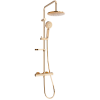 Mexen KX33 zuhanygarnitúra Kai termosztatikus csapteleppel, rózsaszín arany, 771504091-60