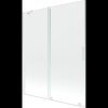 Mexen Velar, 2 szárnyas eltolható kádparaván 140 x 150 cm, 8mm átlátszó üveg, fehér profil, 896-140-000-01-20