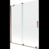 Mexen Velar, 2 szárnyas eltolható kádparaván 140 x 150 cm, 8mm átlátszó üveg, rózsaszín arany, 896-140-000-01-60