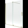 Mexen Velar, 2 szárnyas eltolható kádparaván 150 x 150 cm, 8mm átlátszó üveg, arany fényes profil, 896-150-000-01-50