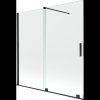 Mexen Velar, 2 szárnyas eltolható kádparaván 160 x 150 cm, 8mm átlátszó üveg, fekete matt, 896-160-000-01-70