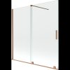 Mexen Velar, 2 szárnyas eltolható kádparaván 160 x 150 cm, 8mm átlátszó üveg, rézmatt, 896-160-000-01-65