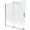 Mexen Velar, 2 szárnyas eltolható kádparaván 160 x 150 cm, 8mm átlátszó üveg, rózsaszín arany, 896-160-000-01-60