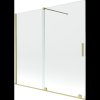 Mexen Velar, 2 szárnyas eltolható kádparaván 160 x 150 cm, 8mm átlátszó üveg, arany matt profil, 896-160-000-01-55