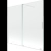 Mexen Velar, 2 szárnyas eltolható kádparaván 170 x 150 cm, 8mm átlátszó üveg, fehér profil, 896-170-000-01-20