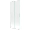 Mexen Velar, 2 szárnyas eltolható kádparaván 85 x 150 cm, 8mm átlátszó üveg, fehér, 896-085-000-01-20