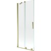 Mexen Velar, 2 szárnyas eltolható kádparaván 85 x 150 cm, 8mm átlátszó üveg, arany fényes profil, 896-085-000-01-50