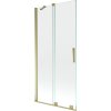Mexen Velar, 2 szárnyas eltolható kádparaván 95 x 150 cm, 8 mm átlátszó üveg, arany fényes profil, 896-095-000-01-50