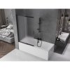 Mexen Fox, 2 szárnyas kádparaván 100x150 cm, 5 mm matt üveg, fekete profil, 891-100-002-70-30
