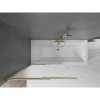 Mexen Fox, 2 szárnyas kádparaván 100x150 cm, 5 mm mattüveg, arany fényes profil, 891-100-002-50-30