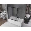 Mexen Fox, 2 szárnyas kádparaván 120x150 cm, 5 mm matt üveg, fekete profil, 891-120-002-70-30