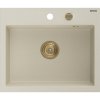 Mexen Oscar, 1 kamrás gránit mosogató 580x490x205 mm, bézs, 6519581000-69-G