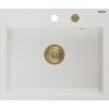 Mexen Oscar, 1 kamrás gránit mosogató 580x490x205 mm, fehér, 6519581000-20-G