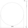Mexen Alto, kerek fürdőszobai tükör 70 cm, 9853-070-070-000-00